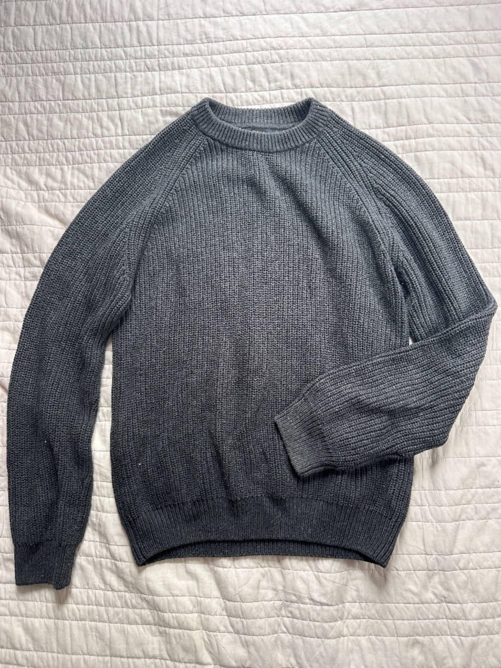 Quince Men’s 100% Cotton Fisherman Sweater Large